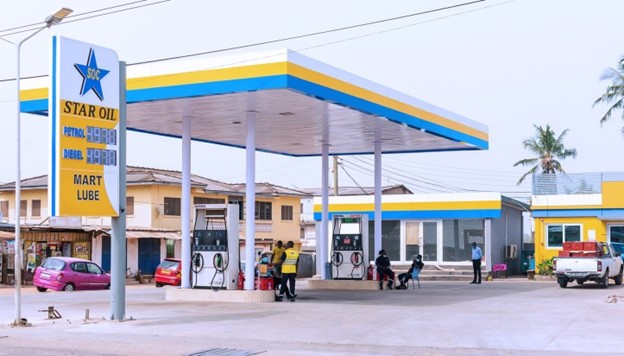 A star oil filling station in Ghana