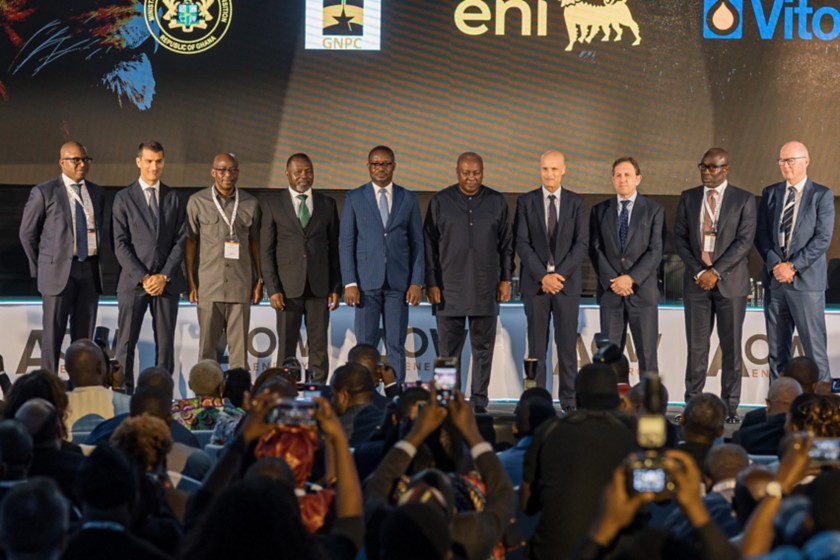 Executives at energy summit event.
